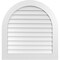 Ekena Millwork Round Top Surface Mount PVC Gable Vent: Non-Functional, w/ 3-1/2"W x 1"P Standard Frame, 34"W x 36"H GVPRT34X3601SN - alternate 1
